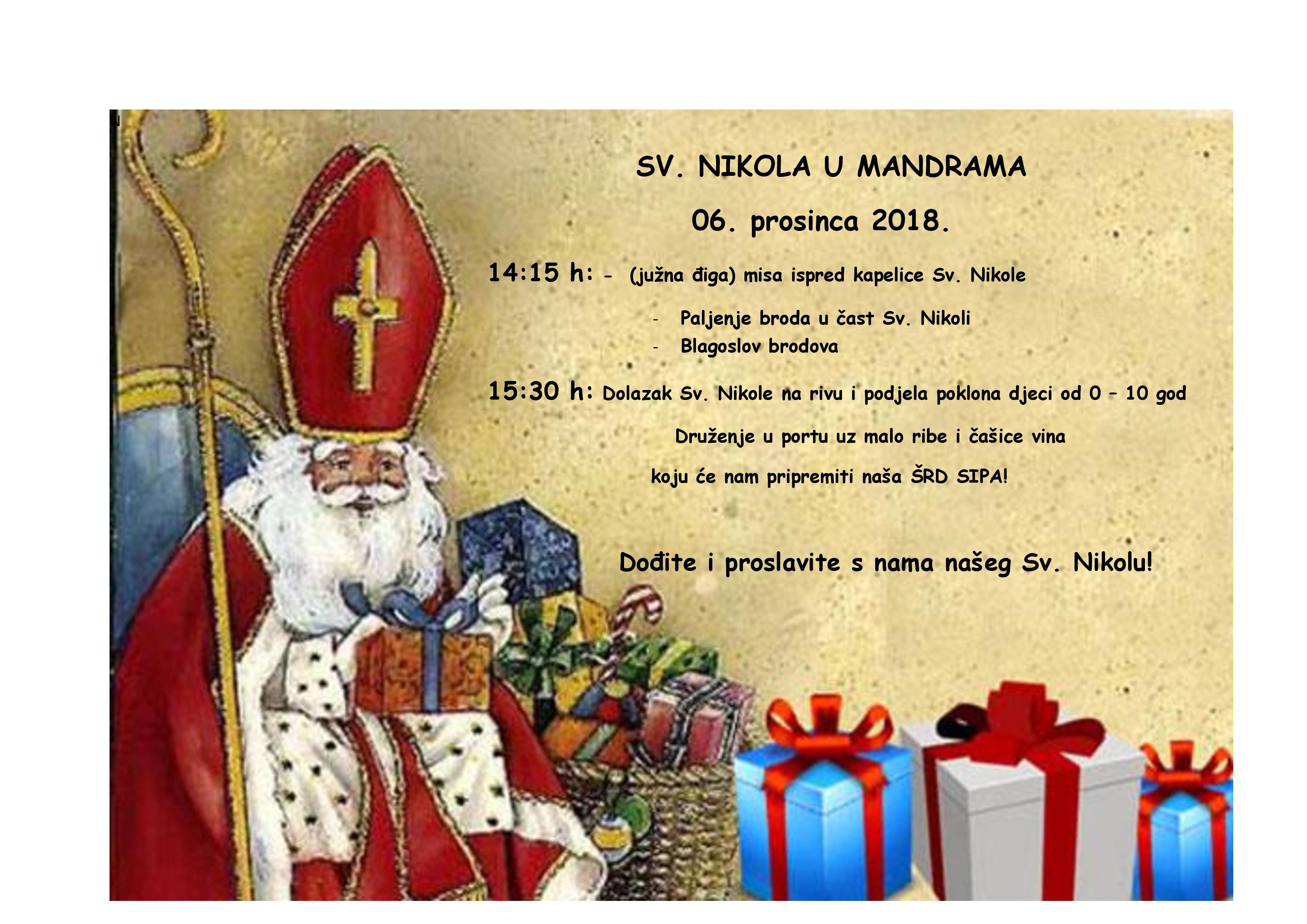 Sv. Nikola u Mandrama 6. prosinca 2018